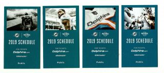 Miami Dolphins 2019 Pocket Schedules (complete Set Of 4) Canadian Buyers