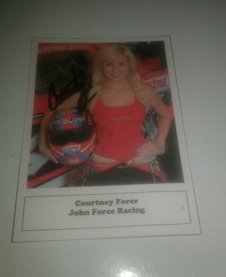 Courtney Force Autographed Custom Trading Card Nhra