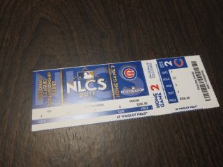 Chicago Cubs 2017 Nlcs Game 4 Season Ticket Stub Los Angeles Dodgers Wrigley
