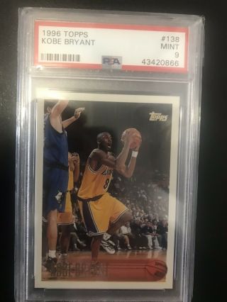 1996 Topps Kobe Bryant Rookie 138 Psa - 9