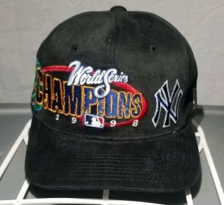 Vtg 1998 Ny Yankees World Series Champions Merchandise Era Snapback