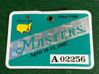 1997 Masters Badge Tiger Woods Champion Augusta National Ticket Souvenir