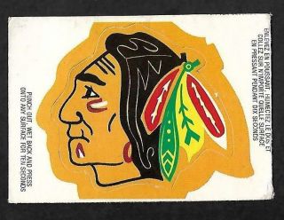 1973 - 74 Opc (o - Pee - Chee) Nhl Hockey Series 1 Team Crest: Chicago Black Hawks W/i