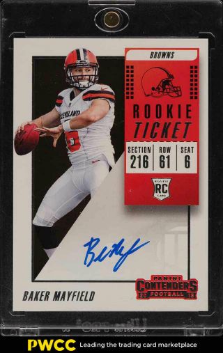 2018 Panini Contenders Baker Mayfield Rookie Rc Auto 101 (pwcc)