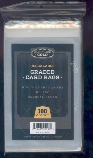 100 (1 Pack) Ultra Cbg Resealable Graded Card Bags Fits Psa Bgs Sgc Bccg