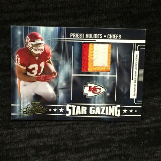 Priest Holmes Chiefs 2005 Playoff Absolute Star Gazing Sg - 25 Patch D 59/150