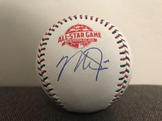 Mike Trout Signed 2016 All Star Mlb Baseball Angels