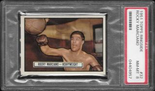 1951 Topps Ringside Boxing 32 Rocky Marciano Psa 8 Nm - Mt Registry Set Break