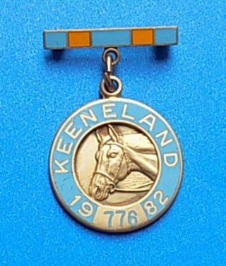 1982 Keeneland Association Club Pin - E.  P.  Taylor Colors