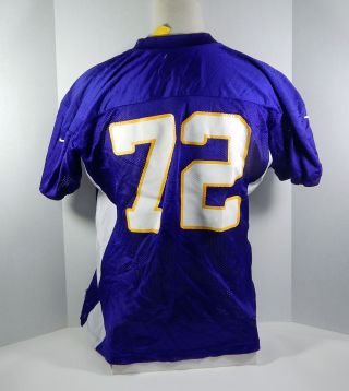 2012 Minnesota Vikings 72 Game Issued Purple Practice Jersey