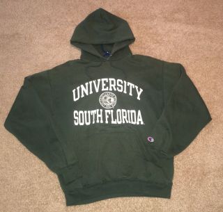 Vintage Champion University Of South Florida Hoodie Medium
