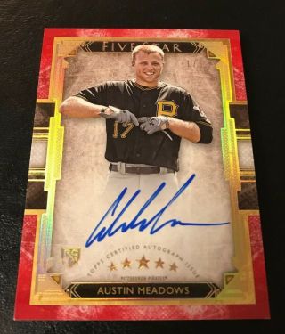 Austin Meadows 2018 Topps Five Star Rookie On Card Auto 1/1 Next Trout?