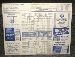 APR 9 1963 YORK METS VS ST LOUIS CARDINALS OPENING DAY PROGRAM POLO GROUNDS 2