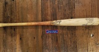 Marquis Grissom Game Autographed Signed Baseball Bat Montreal Expos