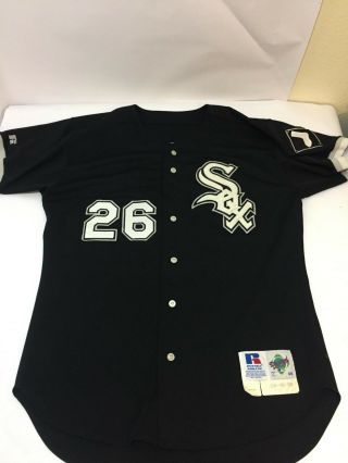 Rare Russell 1998 Chicago White Sox Lou Frazier Black 26 54 Jersey Mlb Sz 46