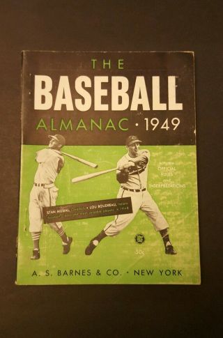 1949 Baseball Almanac Stan Musial St.  Louis Cardinals