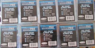 7 Ultra Pro 100 Count Clear 2 - Piece Card Storage Box & 3 50 Count 2 - Piece