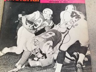 AFL FOOTBALL PROGRAM BRONCOS at CHARGERS - 1965 - AUTOGRAPHED by JIM ALLISON 2