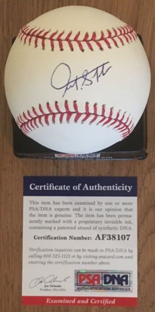 Giancarlo Stanton Rookie Signed Psa/dna Authenticated Selig Game Baseball