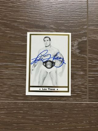 Lou Thesz Autographed Signed 1991 Imagine Wrestling Legends Card 63 055