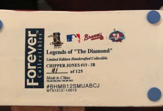Chipper Jones FAREWELL SALUTE Atlanta Braves Bobblehead Hall of Fame Bobble /125 3