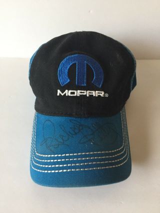 Richard Petty Signed Mopar Blue Nascar Racing Cap Hat One Size Adjustable