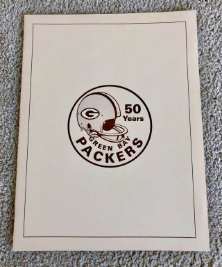 Green Bay Packers 50th Banquet Program Yearbook Lombardi Lambeau Vintage 1960s