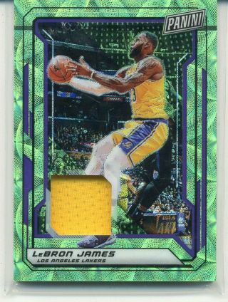 Lebron James 2019 The National Vip Gold Pack Jersey Green Scope Prizm 12/25