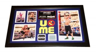 Wwe John Cena Wrestlemania 31 Hand Signed Autographed Commemorative Plaque