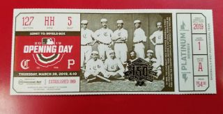 Cincinnati Reds 2019 Opening Day Season Ticket 150 Anniversary Decorative Stub