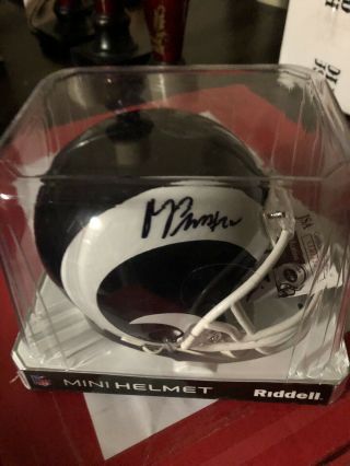 Marcus Peters Autographed Signed Mini Helmet La Rams Jsa Riddell