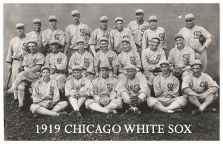 1919 Chicago White Sox 11x17 Team Photo Black Sox W - Shoeless Joe Jackson
