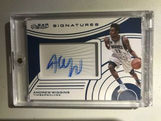 2015/16 Panini Clear Vision Andrew Wiggins Autograph Auto D 21/119 Timberwolves