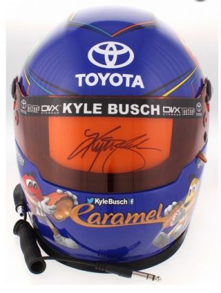 Kyle Busch Autographed Full Size M&m Nascar Helmet,  $10 Flat Rate