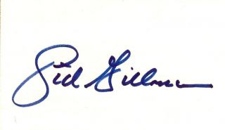 Chargers Sid Gillman Signed Index Card Auto 3x5 Autograph Hofer San Diego Afl