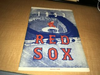 1953 Boston Red Sox Vs.  Tigers Fenway Park Scorecard/program Signed Johnny Pasky