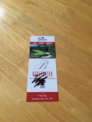 Danny Lee Signed Greenbrier Classic Golf Ticket First Pga Tour Victory