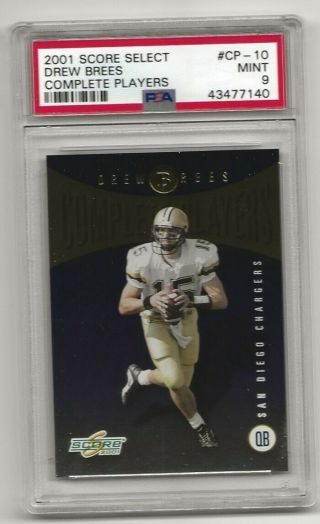2001 Score Select Cp - 10 Drew Brees Complete Players Rookie Rc Psa 9