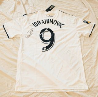 2018 Zlatan Ibrahimovic Signed La Galaxy Soccer Jersey Home Mls W Proof Man U