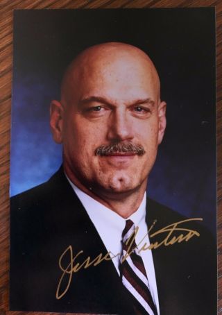 Jesse Ventura Signed/autographed 4x6 Color Photo,  Wrestler,  Actor,  Governor Mn