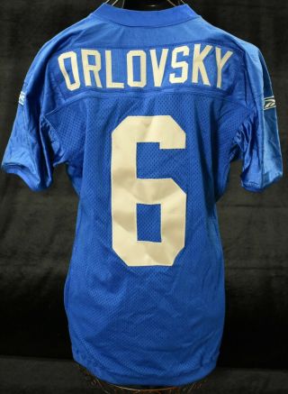 2005 Dan Orlovsky 6 Detroit Lions Game Worn Throwback Football Jersey Loa