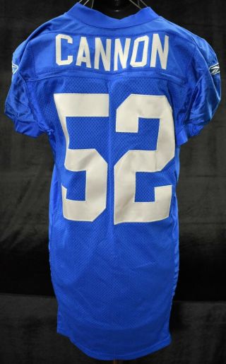2004 Cannon 52 Detroit Lions Game Worn Throwback Football Jersey Loa