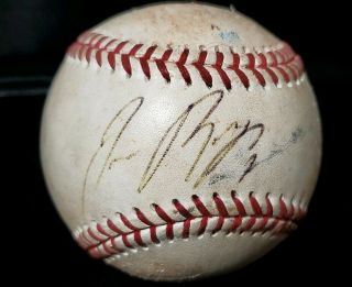 Rare Jose Reyes 2003 Pre - Rookie York Mets Signed Auto Game Baseball