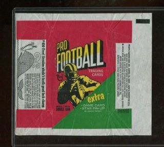 1971 Topps Football Five Cent Wax Pack Wrapper - Whale 