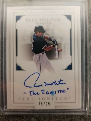 2016 Panini National Treasures Baseball Paul Molitor Notable Nickname Auto 79/99