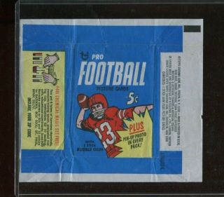 1968 Topps Football Five Cent Wax Pack Wrapper - Plus Pinup - Chemical Magic Set