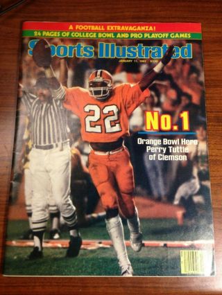 1982 Clemson Tigers National Champions Sports Illustrated Perry Tuttle No Label