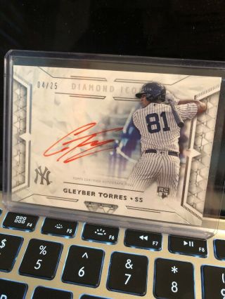Gleyber Torres 2018 Topps Diamond Icons Red Ink Rookie Auto Ria - Gt /25