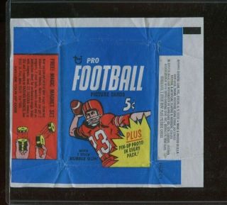 1968 Topps Football Five Cent Wax Pack Wrapper - Plus Pinup - Magic Magnet