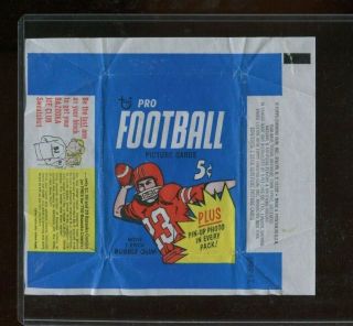 1968 Topps Football Five Cent Wax Pack Wrapper - Plus Pinup - Sweatshirt